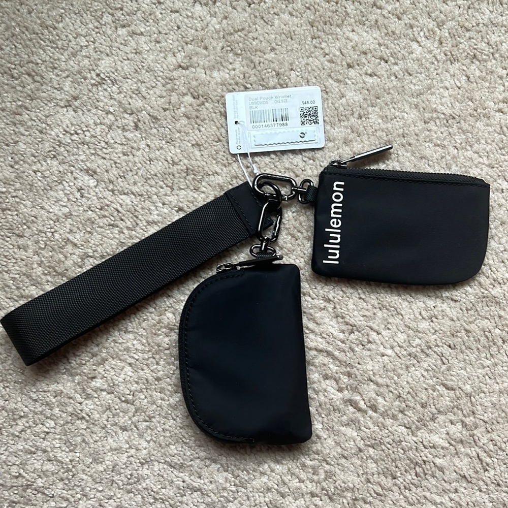 Lululemom dual pouch wristlet.